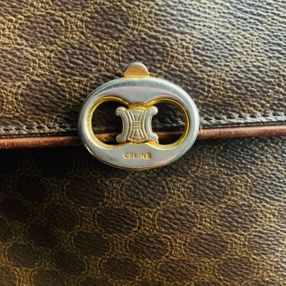 Vintage CELINE Triomphe Macadam Mini Shoulder Bag - Picture 10 of 14